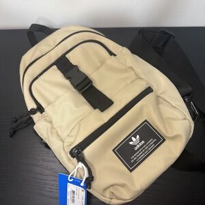 Adidas Originals Utility 3.0 Sling Backpack Beige Travel Concert Bag Crossbody